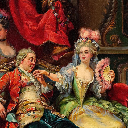 Luigi Xv Nella Sala Del Trono Cesare Auguste Detti cad13 quadro stampato su tela