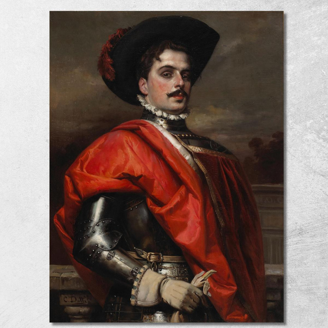 Il Cavaliere Orgoglioso Cesare Auguste Detti cad24 quadro stampato su tela Il Cavaliere Orgoglioso Cesare Auguste Detti cad24 quadro stampato su tela