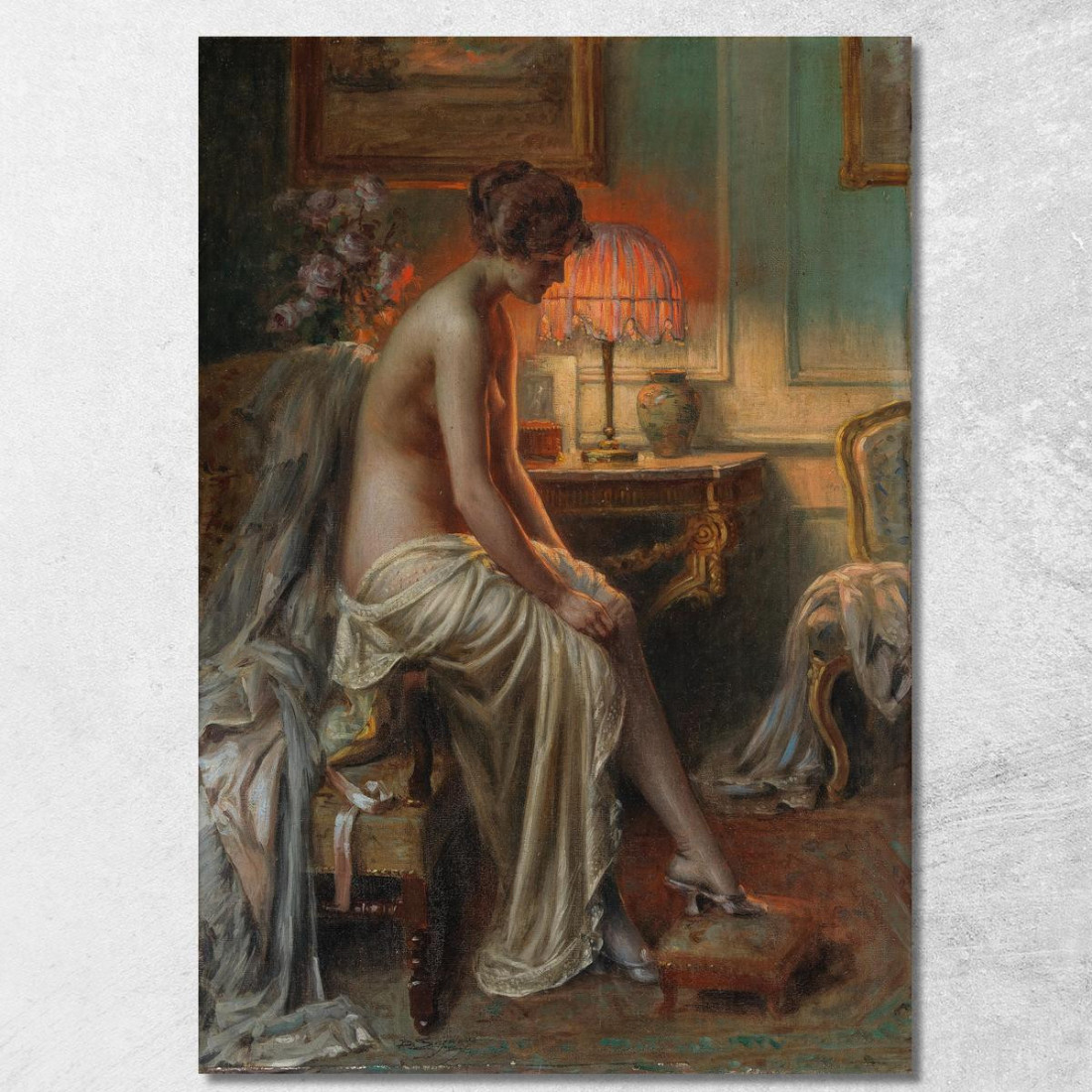 Una Signora Nel Boudoir Delphin Enjolras dej3 quadro stampato su tela Una Signora Nel Boudoir Delphin Enjolras dej3 quadro stampato su tela