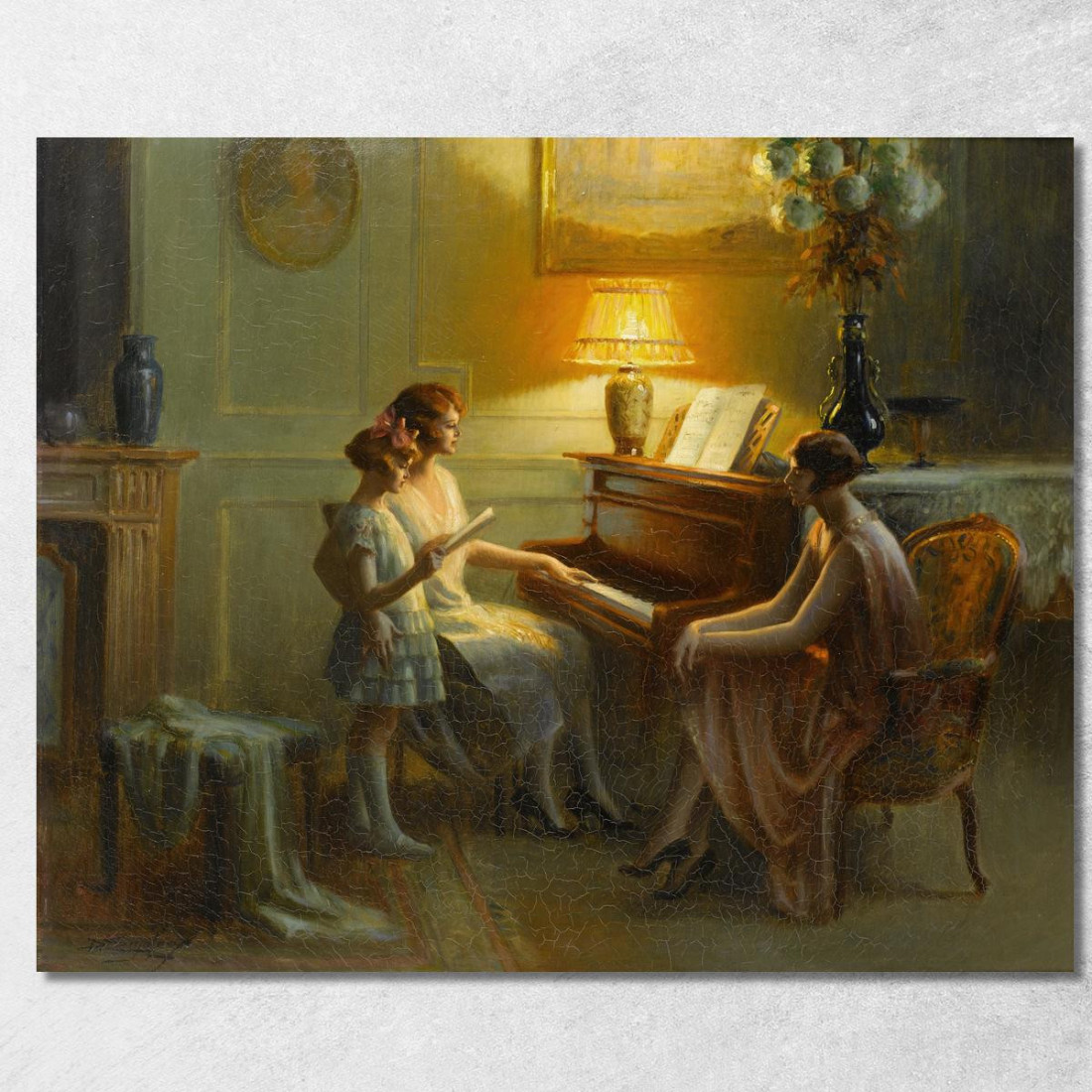 Al Pianoforte Delphin Enjolras dej7 quadro stampato su tela Al Pianoforte Delphin Enjolras dej7 quadro stampato su tela