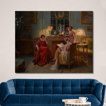 Nella Sala Di Lettura Delphin Enjolras dej13 quadro stampato su tela