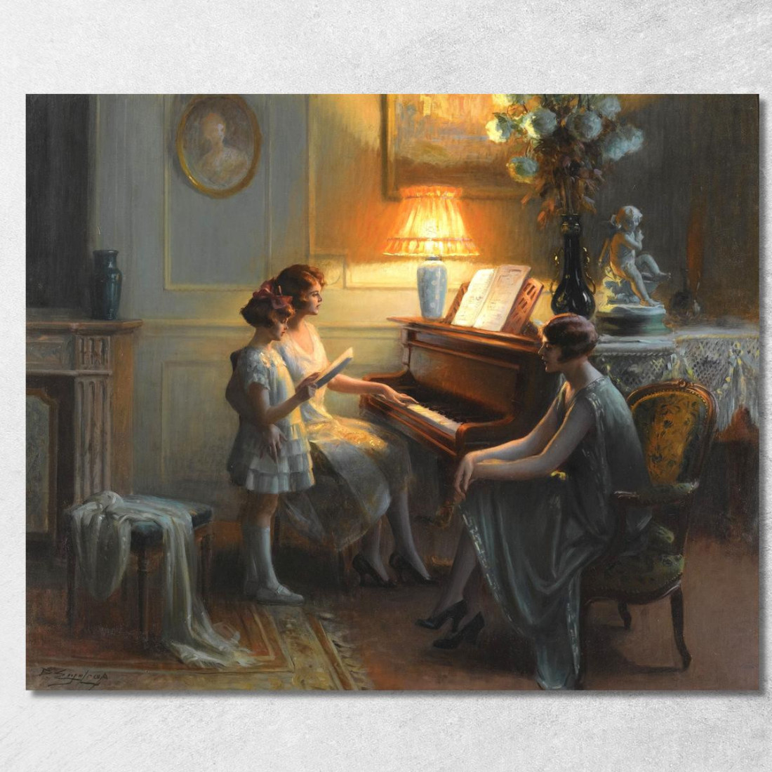 La Lezione Di Canto Delphin Enjolras dej16 quadro stampato su tela La Lezione Di Canto Delphin Enjolras dej16 quadro stampato su tela