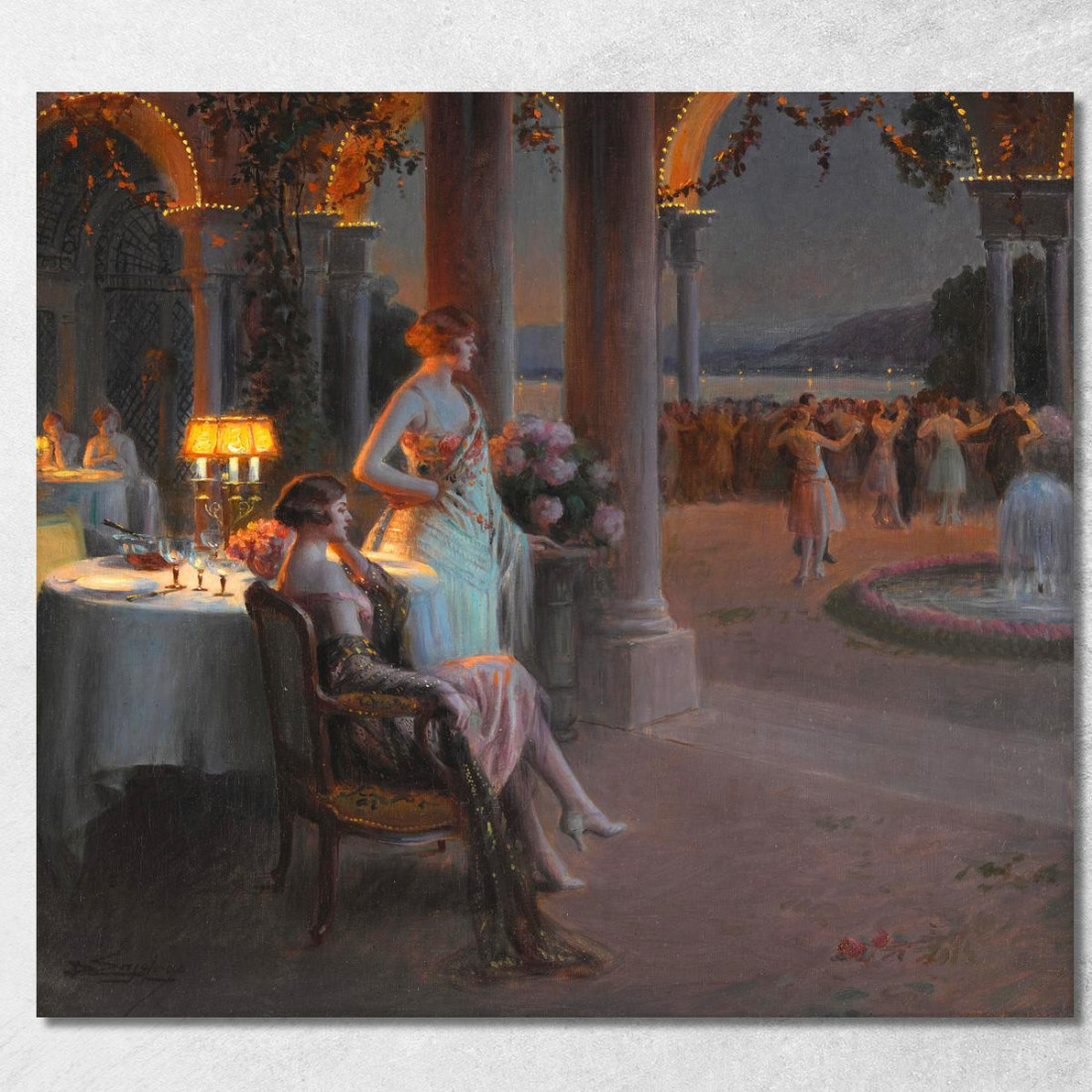 La Sera Sulla Terrazza Delphin Enjolras dej22 quadro stampato su tela La Sera Sulla Terrazza Delphin Enjolras dej22 quadro stampato su tela