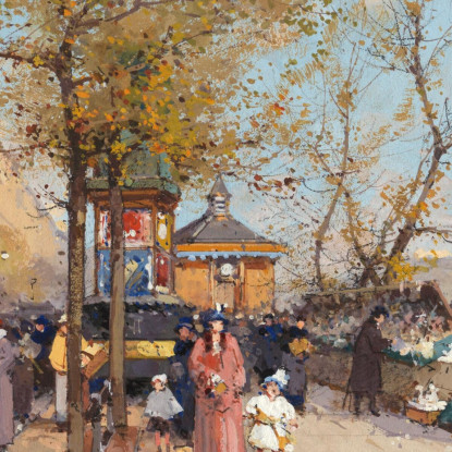 Una Passeggiata Lungo La Senna Eugène Galien-Laloue egl1 quadro stampato su tela