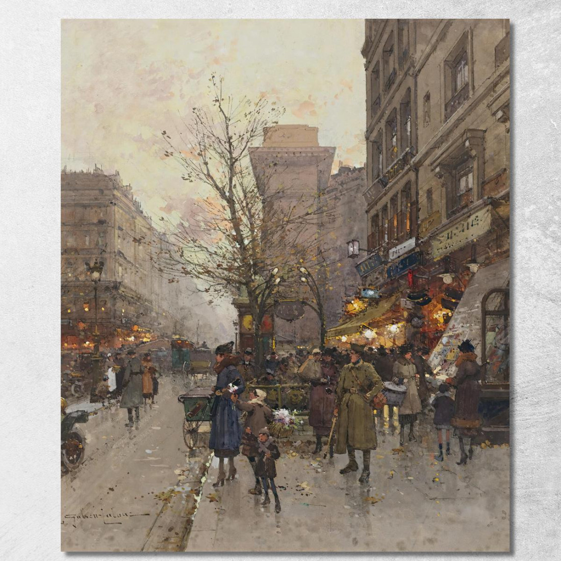 La Porte Saint Denis Parigi Eugène Galien-Laloue egl19 quadro stampato su tela La Porte Saint Denis Parigi Eugène Galien-Laloue egl19 quadro stampato su tela
