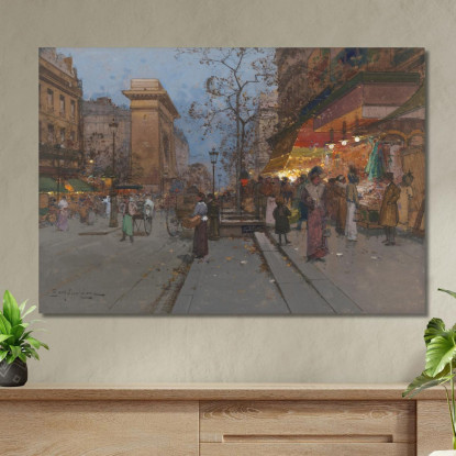La Porte Saint Denis 2 Eugène Galien-Laloue egl20 quadro stampato su tela