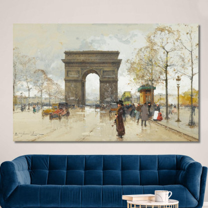 L'Arco Di Trionfo Eugène Galien-Laloue egl40 quadro stampato su tela