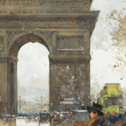 L'Arco Di Trionfo Eugène Galien-Laloue egl40 quadro stampato su tela