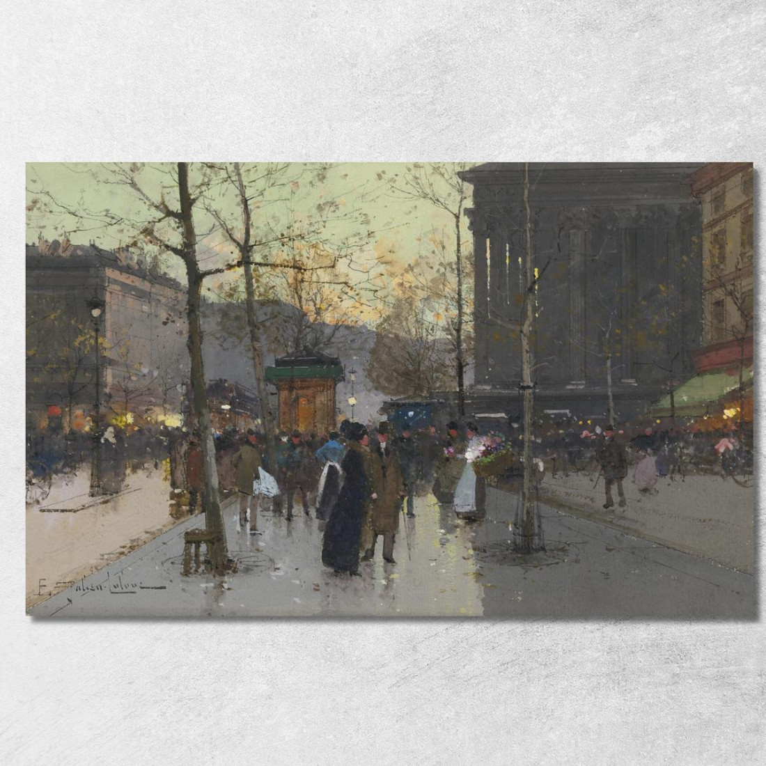 Mercato Dei Fiori Della Madeleine Eugène Galien-Laloue egl44 quadro stampato su tela Mercato Dei Fiori Della Madeleine Eugène Galien-Laloue egl44 quadro stampato su tela