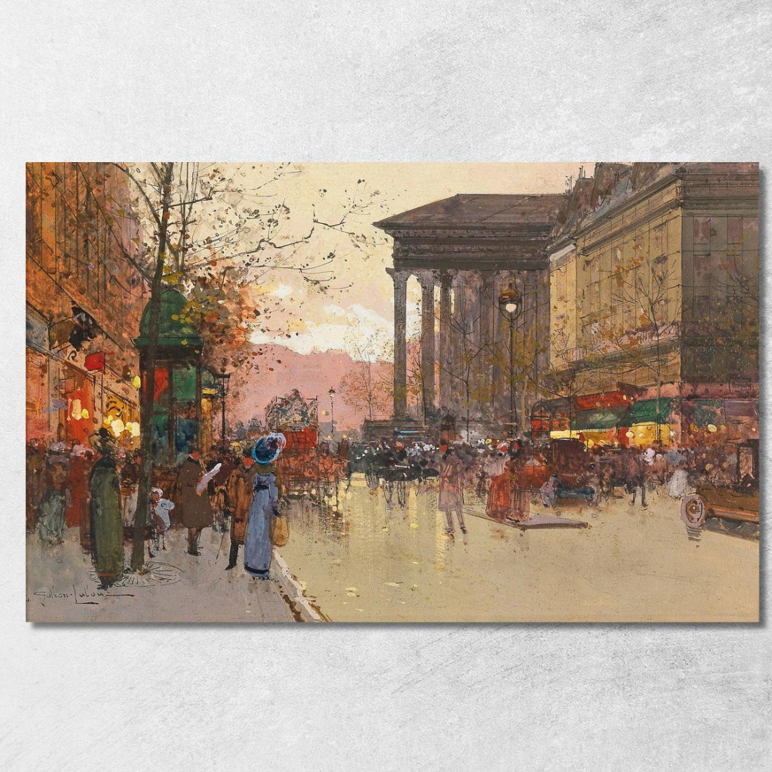 Parigi Il Boulevard De La Madeleine La Sera Eugène Galien-Laloue egl50 quadro stampato su tela Parigi Il Boulevard De La Madeleine La Sera Eugène Galien-Laloue egl50 quadro stampato su tela