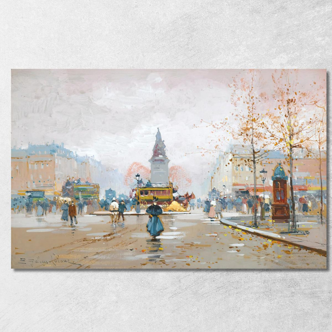 Luogo Clichy Eugène Galien-Laloue egl51 quadro stampato su tela Luogo Clichy Eugène Galien-Laloue egl51 quadro stampato su tela