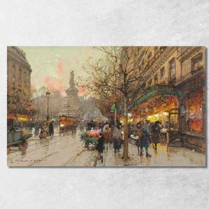 Piazza Della Repubblica 2 Eugène Galien-Laloue egl56 quadro stampato su tela