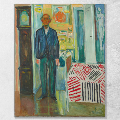 Auto Ritratto Edvard Munch em278 quadro stampato su tela