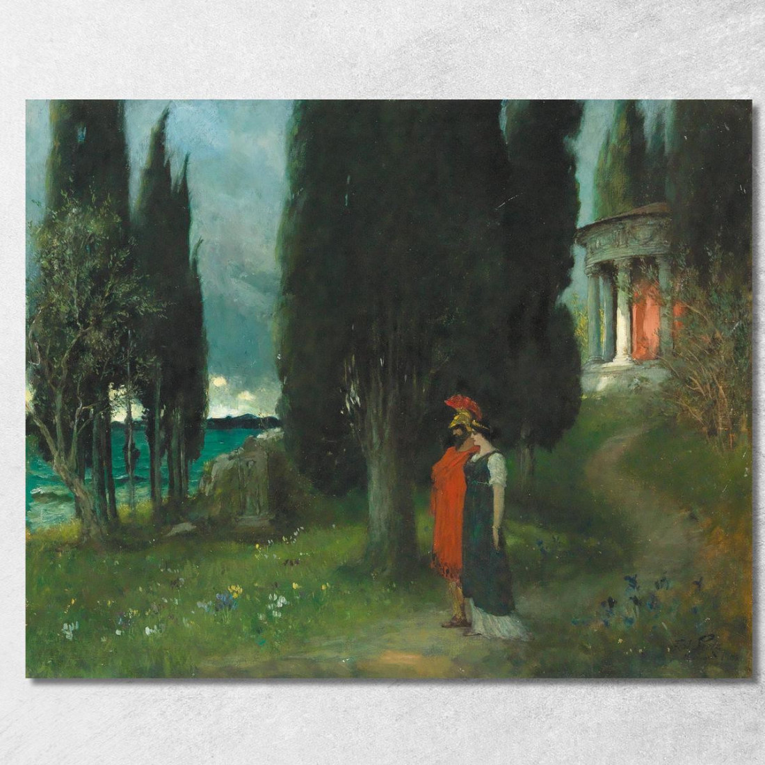 Serata Tranquilla Ferdinand Leeke flk7 quadro stampato su tela Serata Tranquilla Ferdinand Leeke flk7 quadro stampato su tela
