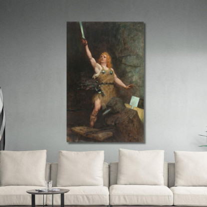Sigfrido Nella Fucina Ferdinand Leeke flk10 quadro stampato su tela