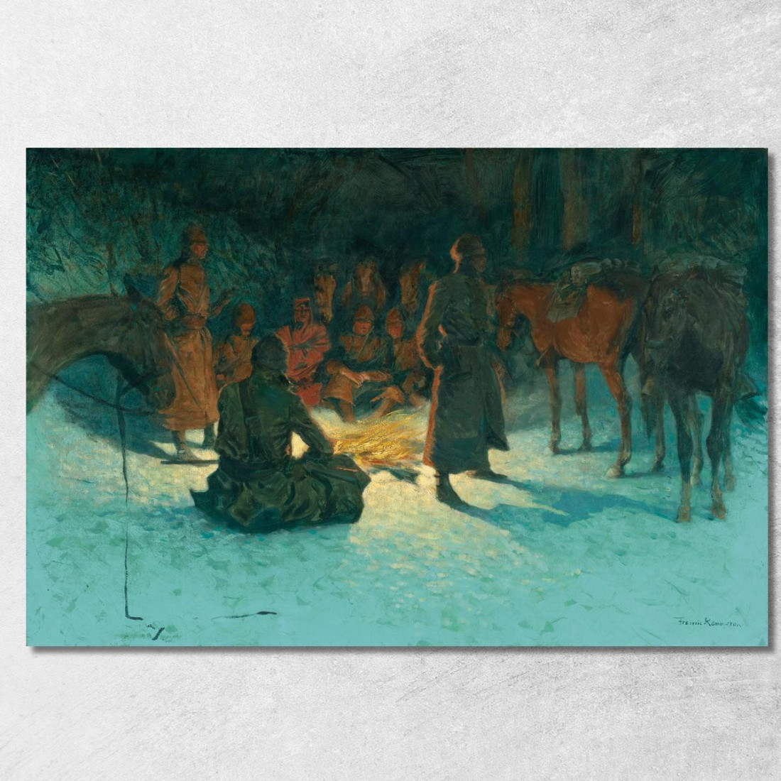 Una Sosta Nel Deserto Frederic Remington frm2 quadro stampato su tela Una Sosta Nel Deserto Frederic Remington frm2 quadro stampato su tela