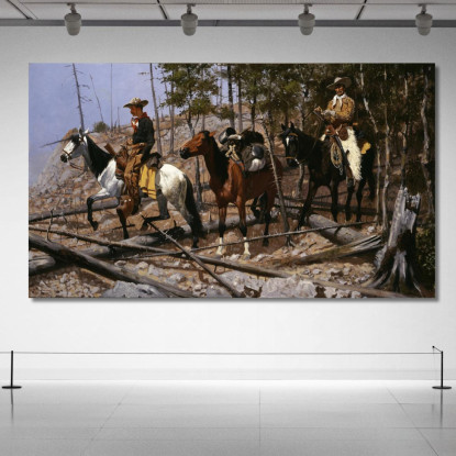 Prospezione Per Pascolo Bovino Frederic Remington frm29 quadro stampato su tela