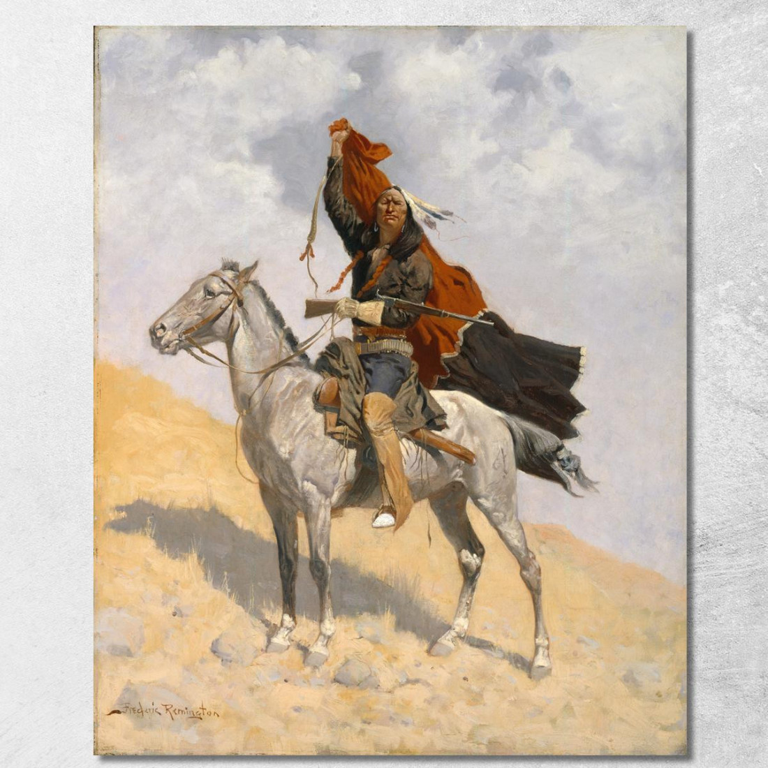 Il Segnale Della Coperta Frederic Remington frm37 quadro stampato su tela Il Segnale Della Coperta Frederic Remington frm37 quadro stampato su tela