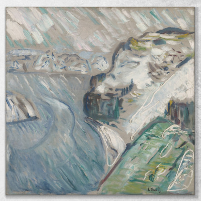 Tempesta Di Neve In Riva Al Mare Edvard Munch em287 quadro stampato su tela