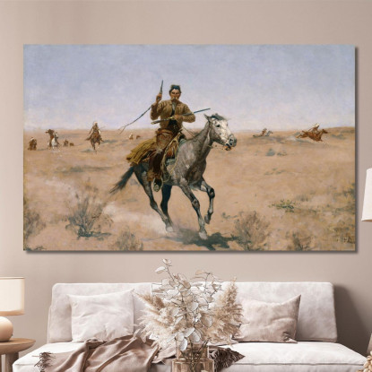 Il Volo Frederic Remington frm46 quadro stampato su tela