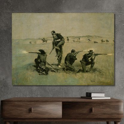 The Last Stand Frederic Remington frm51 quadro stampato su tela