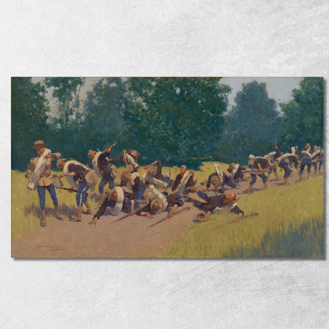 L'Urlo Della Scheggia A San Juan Hill Frederic Remington frm60 quadro stampato su tela L'Urlo Della Scheggia A San Juan Hill Frederic Remington frm60 quadro stampato su tela