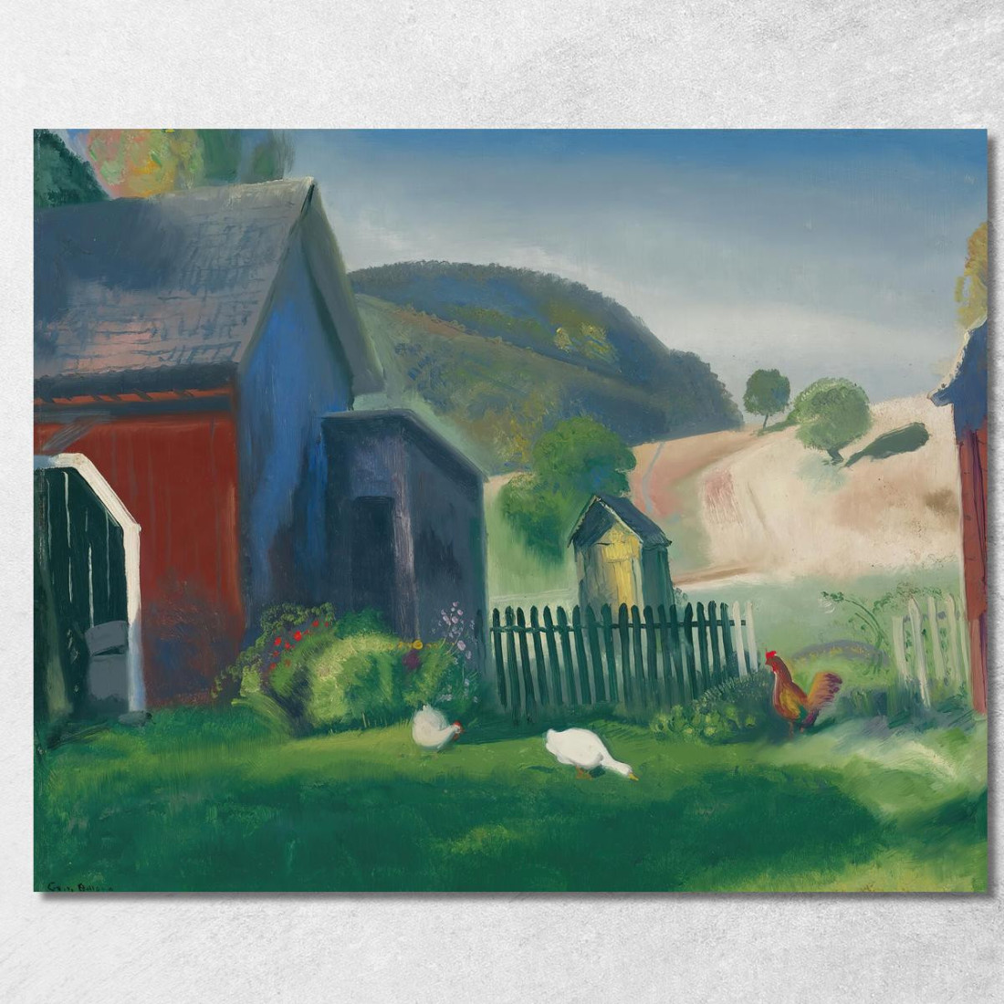 Cortile E Polli George Wesley Bellows gwb4 quadro stampato su tela Cortile E Polli George Wesley Bellows gwb4 quadro stampato su tela
