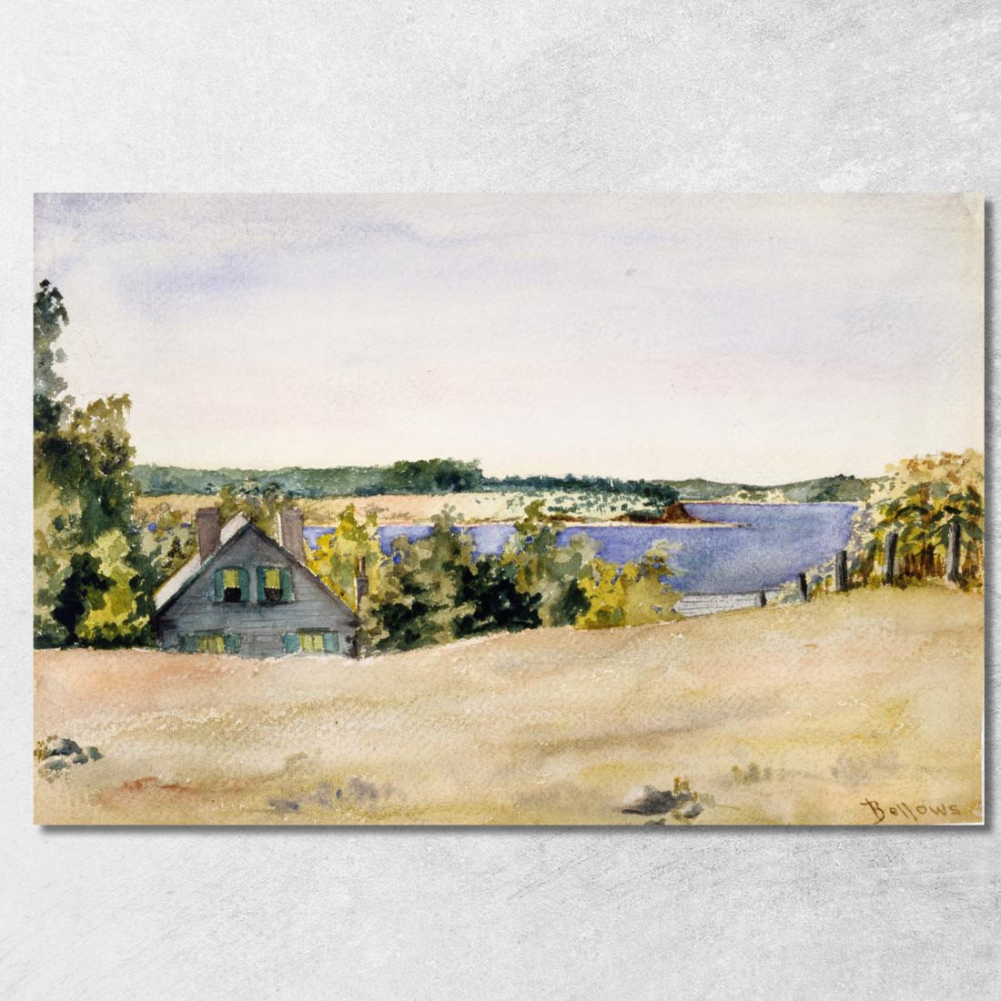 Gardiner'S Bay Da Sag Harbor George Wesley Bellows gwb22 quadro stampato su tela Gardiner'S Bay Da Sag Harbor George Wesley Bellows gwb22 quadro stampato su tela