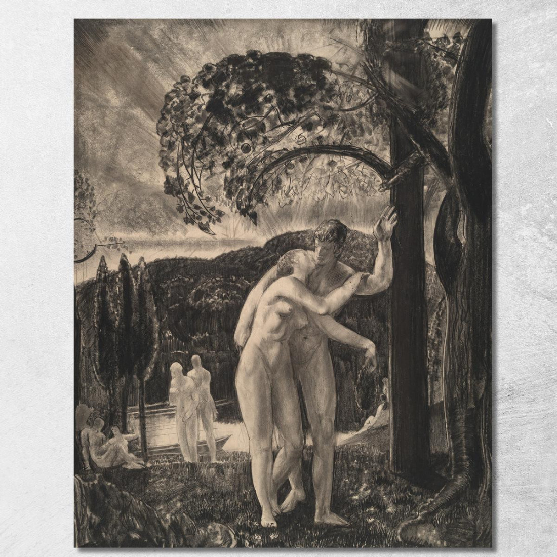 Gli Amanti Sussurravano Ancora Nel Crepuscolo George Wesley Bellows gwb31 quadro stampato su tela Gli Amanti Sussurravano Ancora Nel Crepuscolo George Wesley Bellows gwb31 quadro stampato su tela