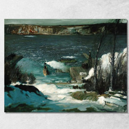 Fiume Del Nord George Wesley Bellows gwb37 quadro stampato su tela