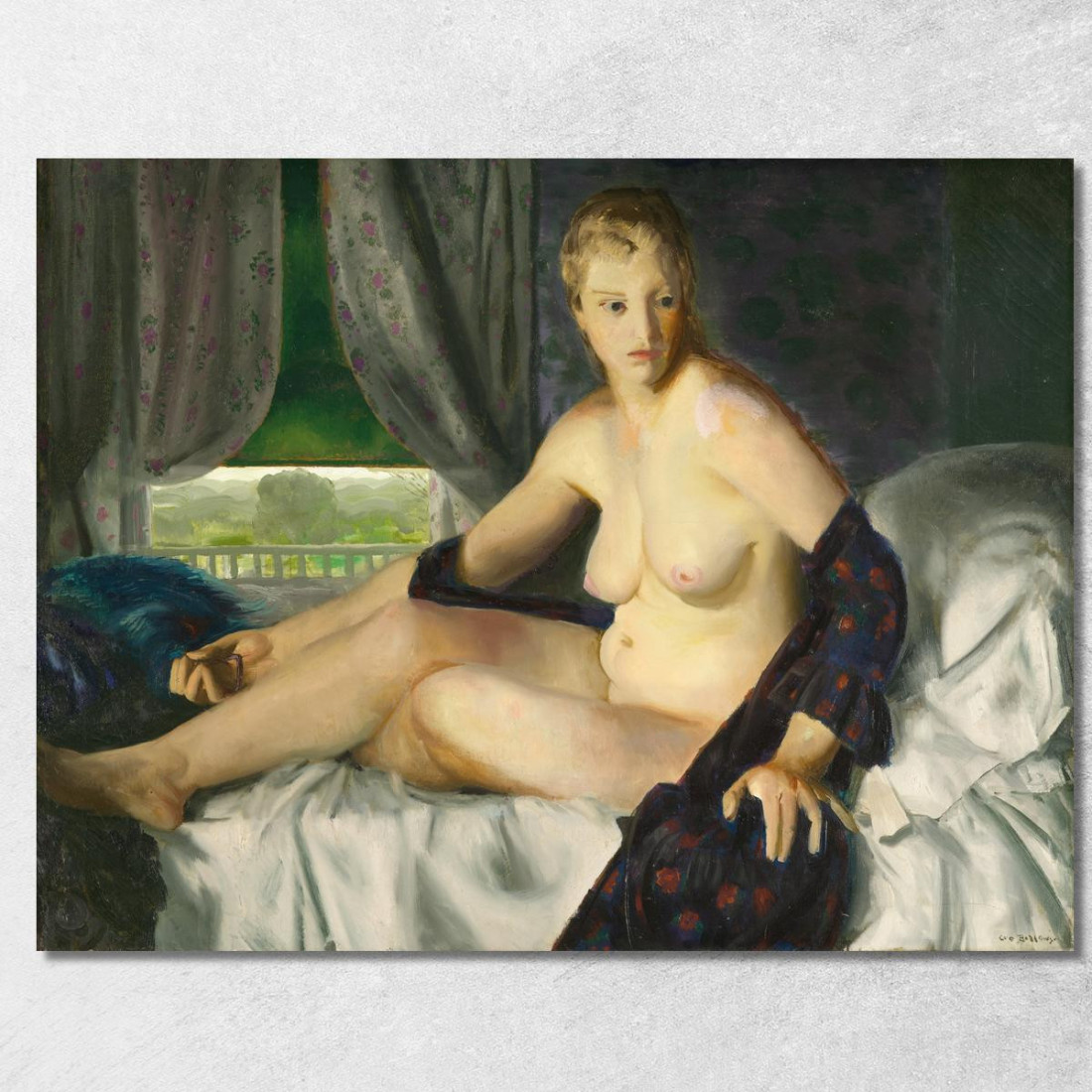 Nudo Con Ventilatore George Wesley Bellows gwb41 quadro stampato su tela Nudo Con Ventilatore George Wesley Bellows gwb41 quadro stampato su tela
