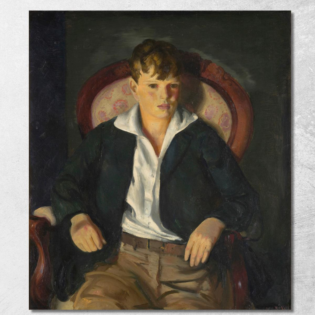Ritratto Di Un Ragazzo George Wesley Bellows gwb47 quadro stampato su tela Ritratto Di Un Ragazzo George Wesley Bellows gwb47 quadro stampato su tela