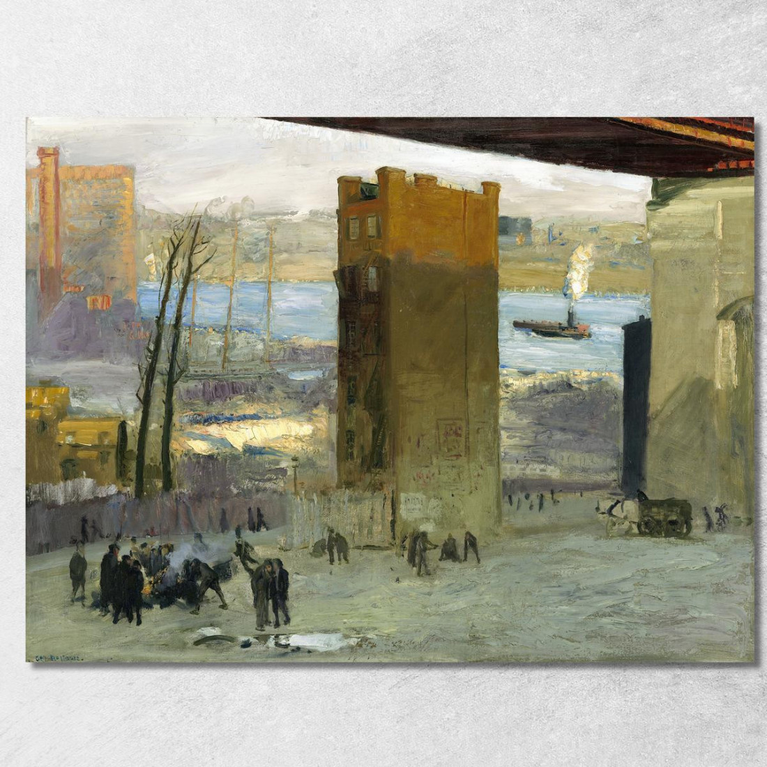 Il Solitario Caseggiato George Wesley Bellows gwb66 quadro stampato su tela Il Solitario Caseggiato George Wesley Bellows gwb66 quadro stampato su tela