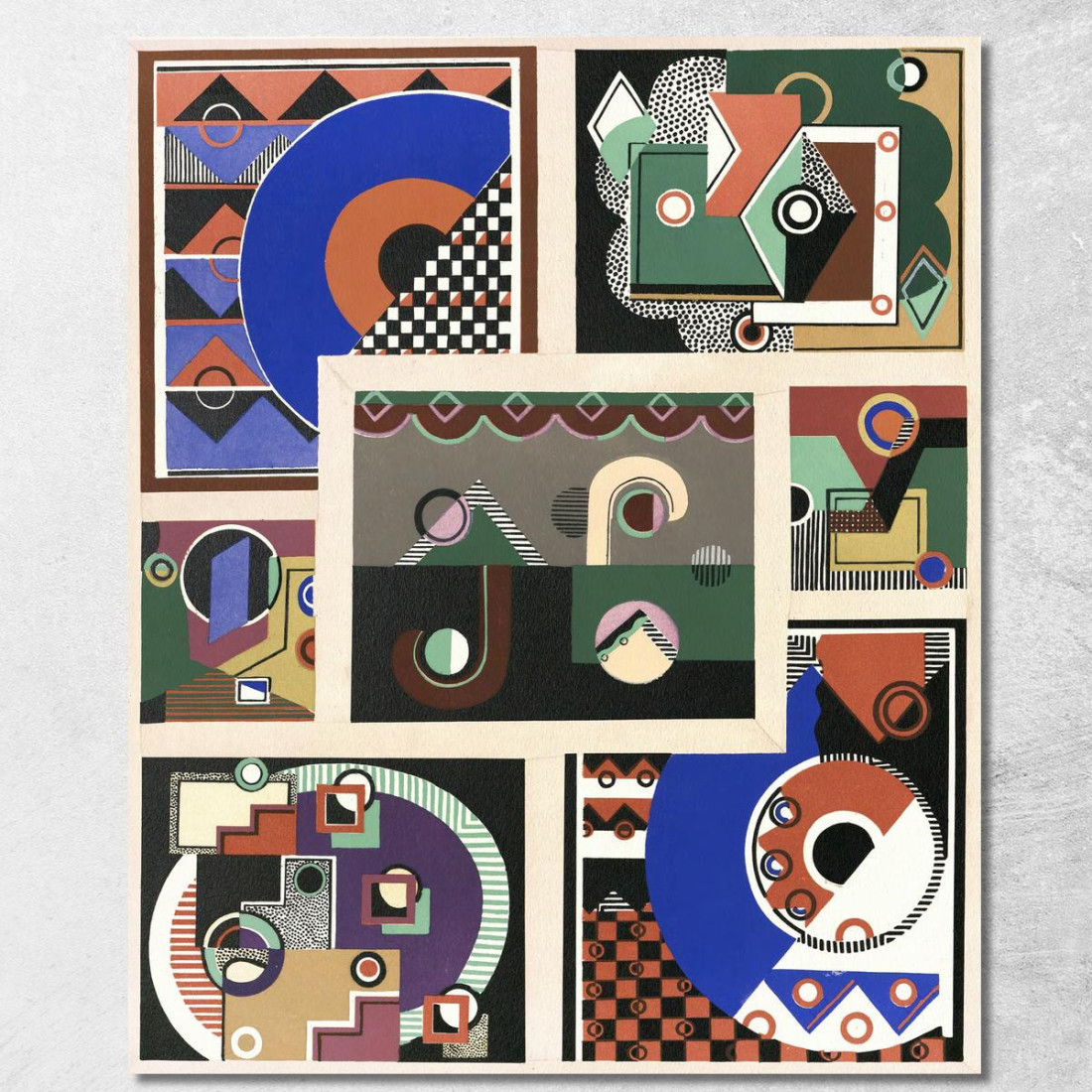 Collezione Decori E Colori Pl.02 Georges Valmier gvl3 quadro stampato su tela Collezione Decori E Colori Pl.02 Georges Valmier gvl3 quadro stampato su tela