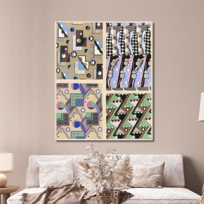 Collezione Decori E Colori Pl.05 Georges Valmier gvl6 quadro stampato su tela
