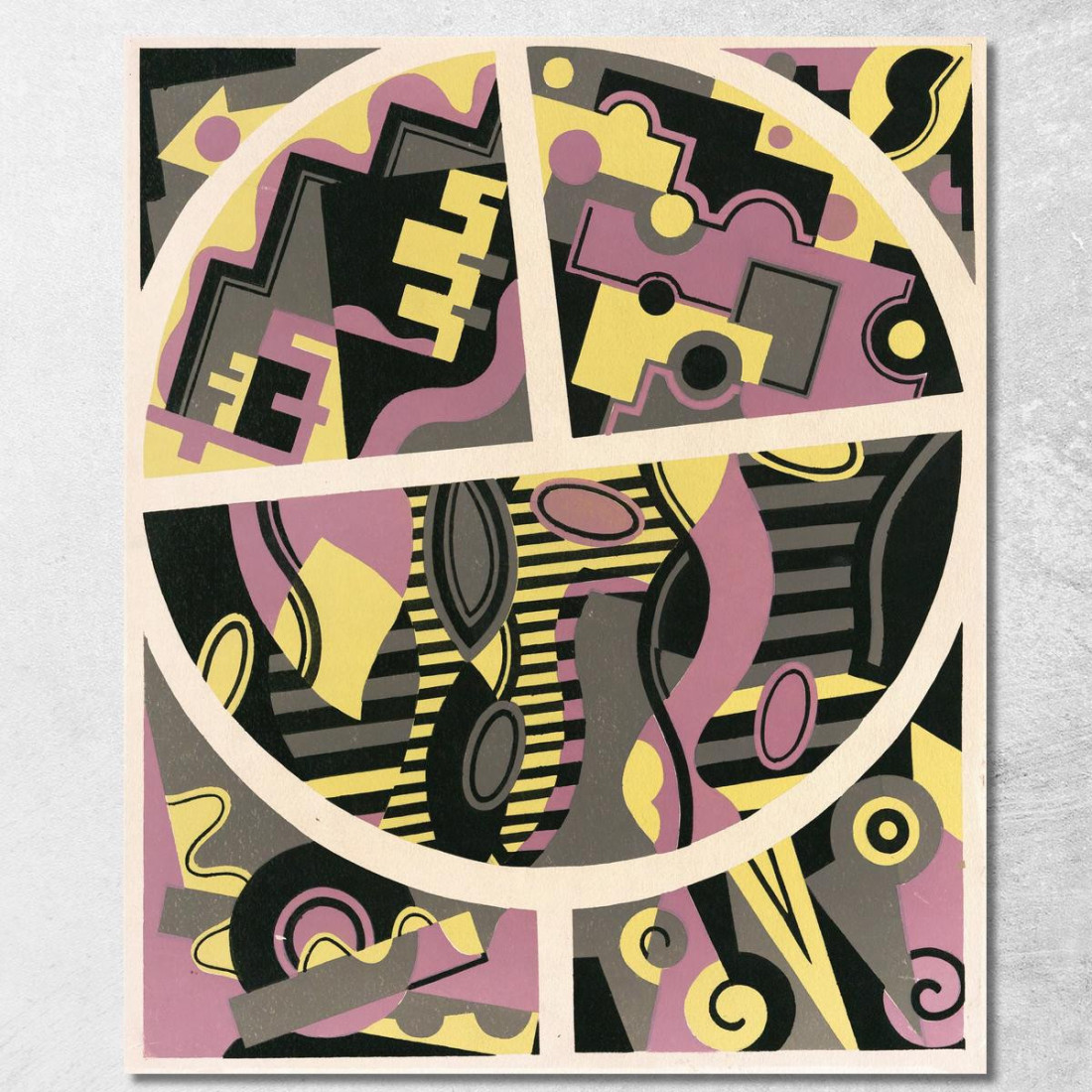 Collezione Decori E Colori Pl.06 Georges Valmier gvl7 quadro stampato su tela Collezione Decori E Colori Pl.06 Georges Valmier gvl7 quadro stampato su tela