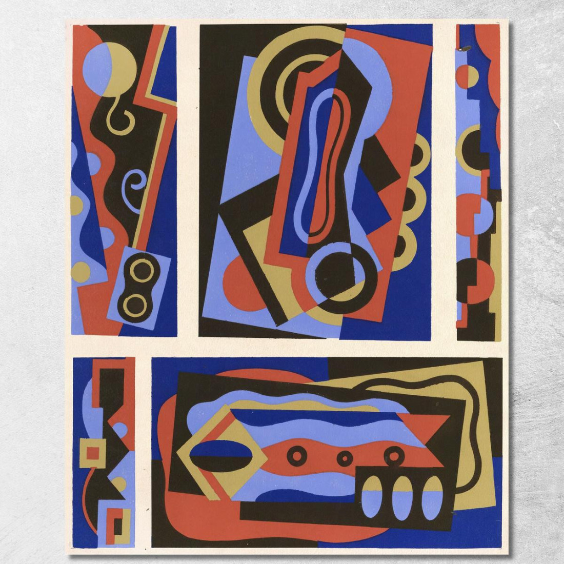 Collezione Decori E Colori Pl.10 Georges Valmier gvl11 quadro stampato su tela Collezione Decori E Colori Pl.10 Georges Valmier gvl11 quadro stampato su tela
