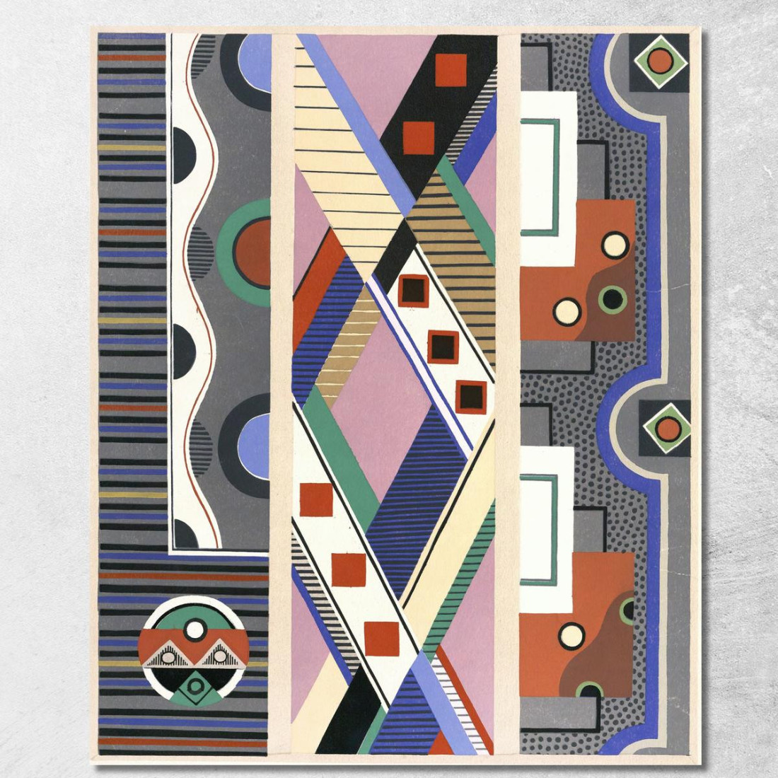 Collezione Decori E Colori Pl.19 Georges Valmier gvl20 quadro stampato su tela Collezione Decori E Colori Pl.19 Georges Valmier gvl20 quadro stampato su tela
