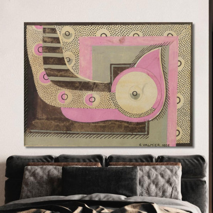 Studio Della Composizione Per Un Motivo Decorativo Georges Valmier gvl23 quadro stampato su tela