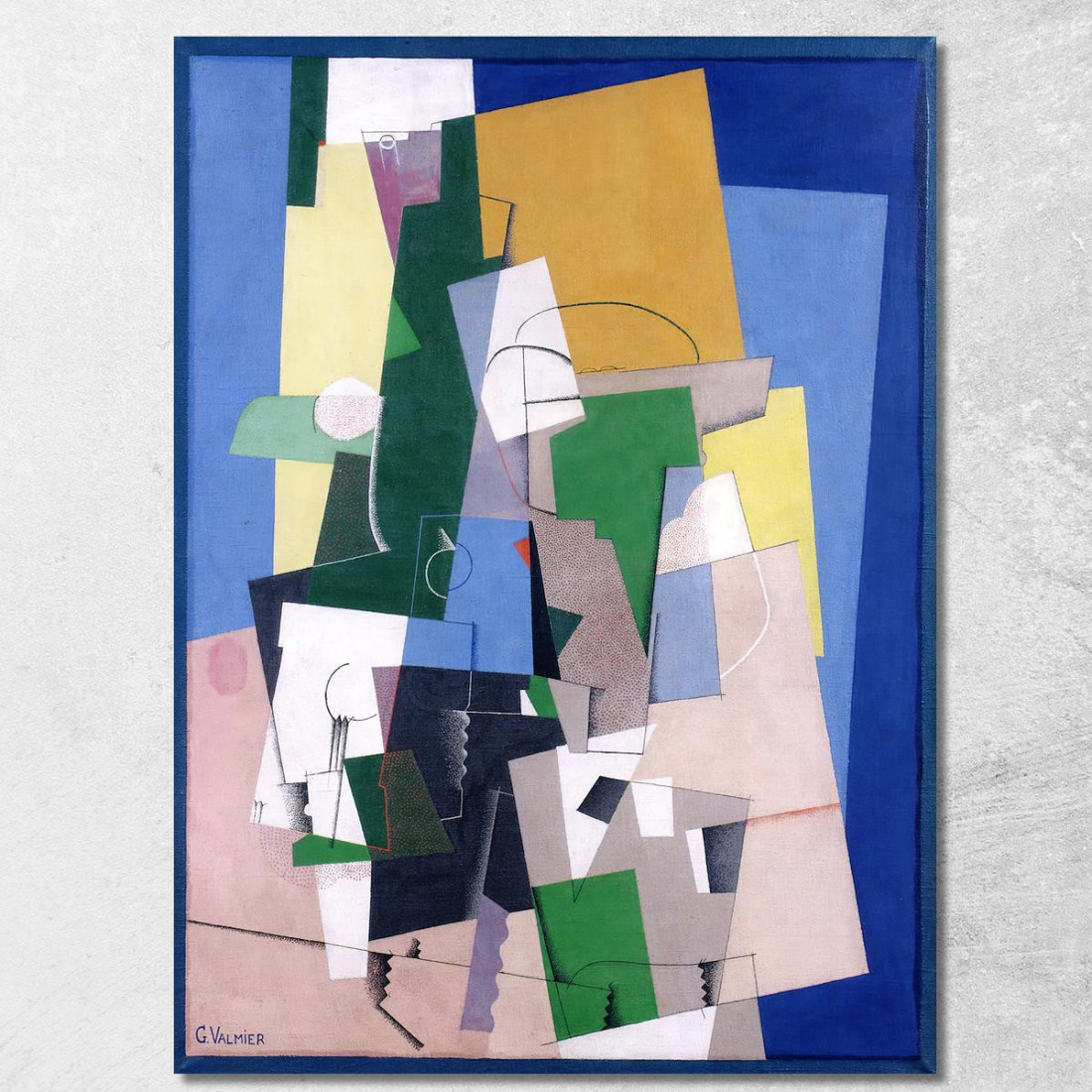 Composizione Cubista Georges Valmier gvl32 quadro stampato su tela Composizione Cubista Georges Valmier gvl32 quadro stampato su tela