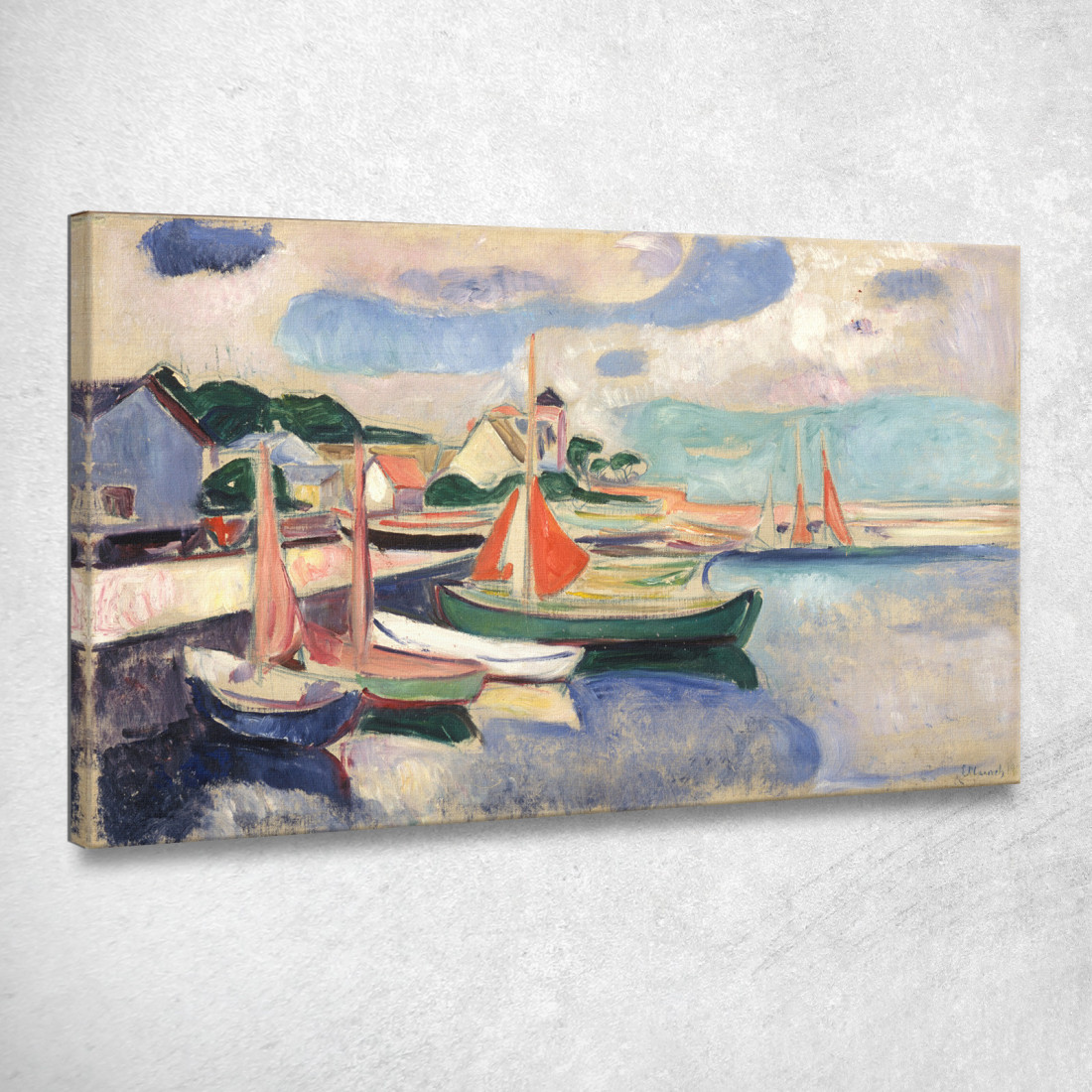 Porto Di Taarbaek Edvard Munch em307 quadro stampato su tela Porto Di Taarbaek Edvard Munch em307 quadro stampato su tela