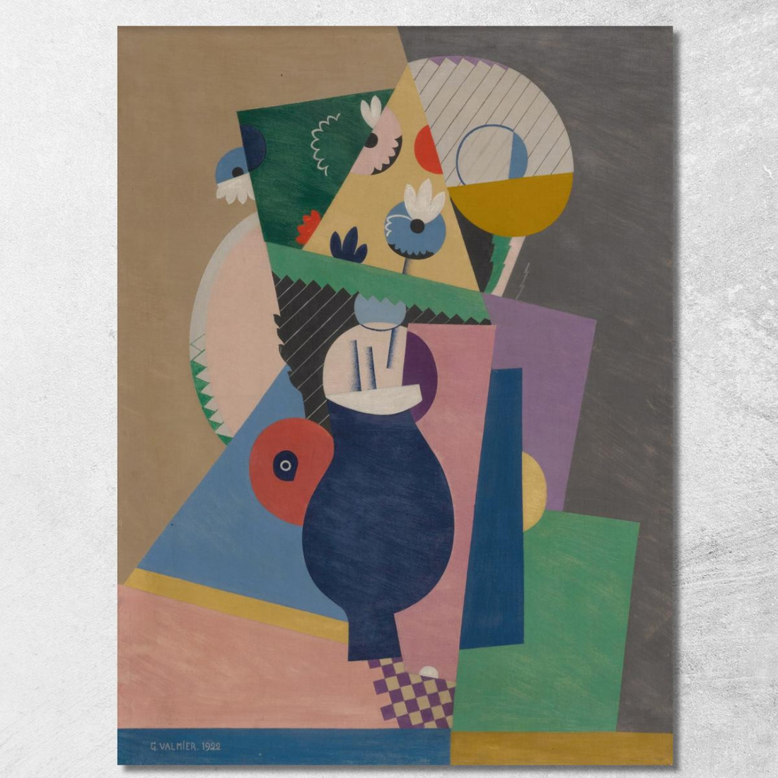 Vaso Di Fiori Georges Valmier gvl60 quadro stampato su tela Vaso Di Fiori Georges Valmier gvl60 quadro stampato su tela
