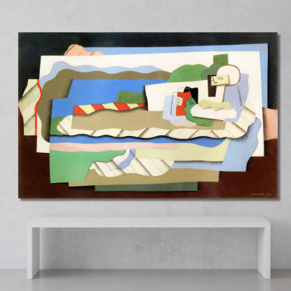 Ragazza Sdraiata Georges Valmier gvl61 quadro stampato su tela