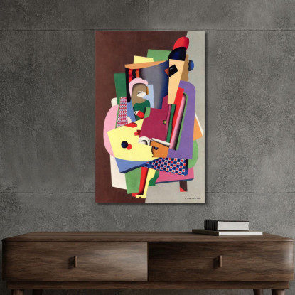 La Lezione Di Pianoforte Georges Valmier gvl68 quadro stampato su tela