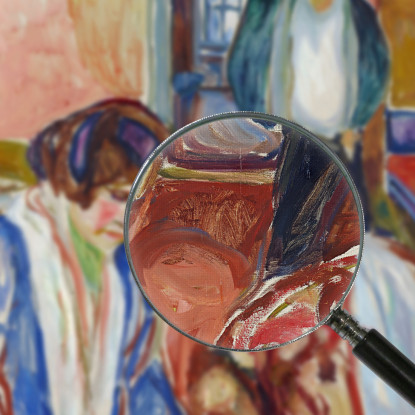L'Artista E Il Suo Modello Edvard Munch em309 quadro stampato su tela