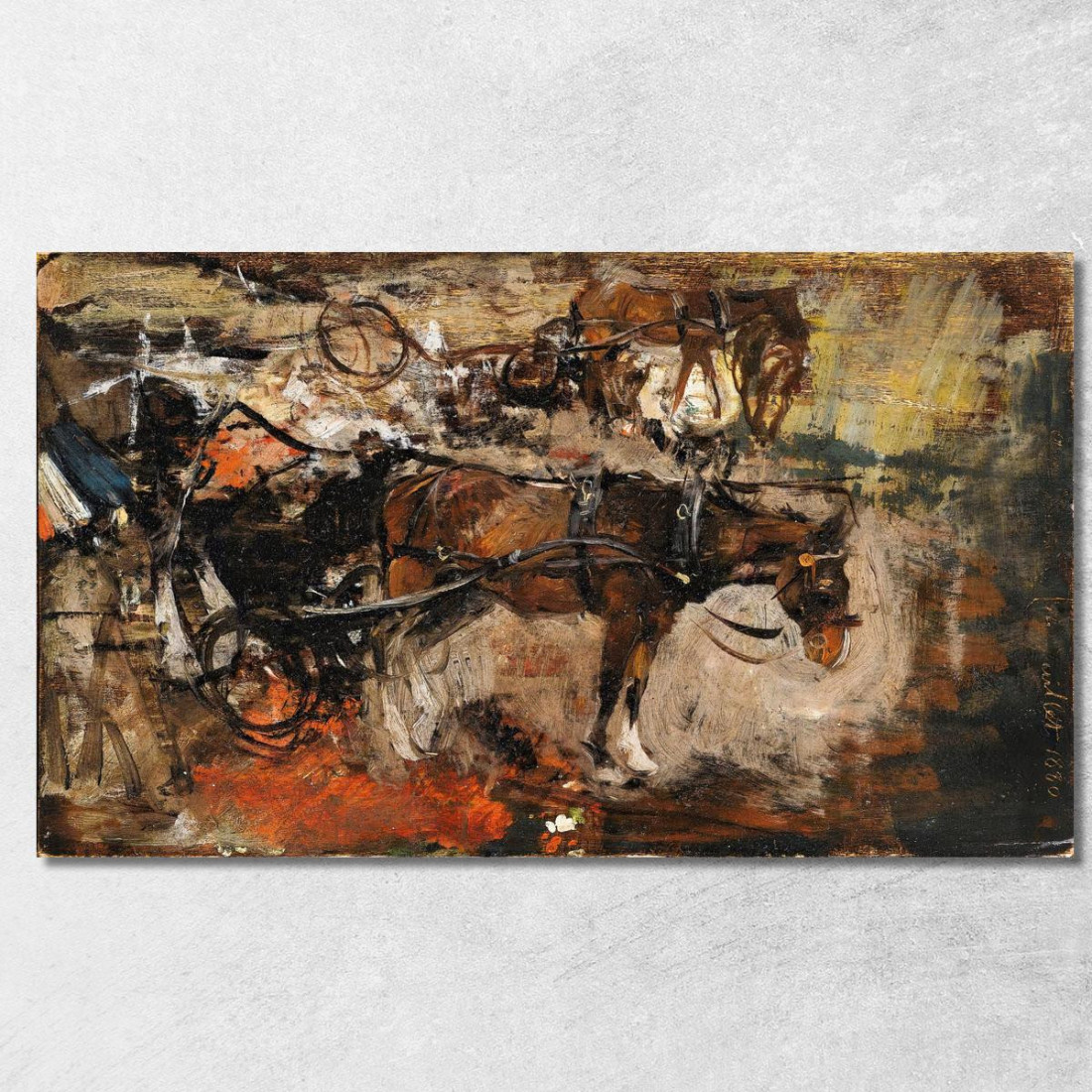 Carrozza A Cavalli Avenue Trudaine Parigi 14 Luglio 1880 Giovanni Boldini gbd12 quadro stampato su tela Carrozza A Cavalli Avenue Trudaine Parigi 14 Luglio 1880 Giovanni Boldini gbd12 quadro stampato su tela