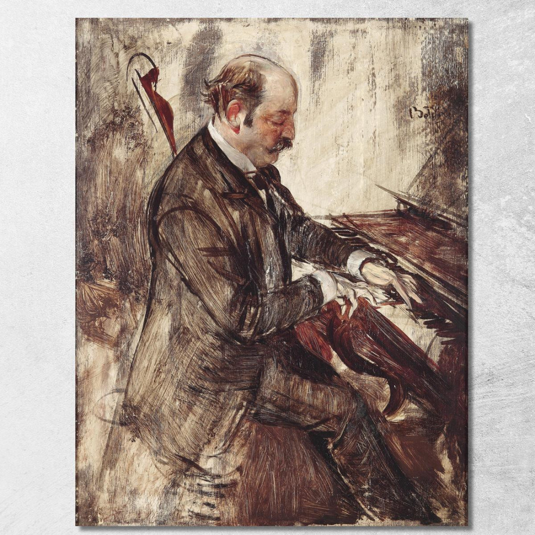 Il Pianista Giovanni Boldini gbd17 quadro stampato su tela Il Pianista Giovanni Boldini gbd17 quadro stampato su tela