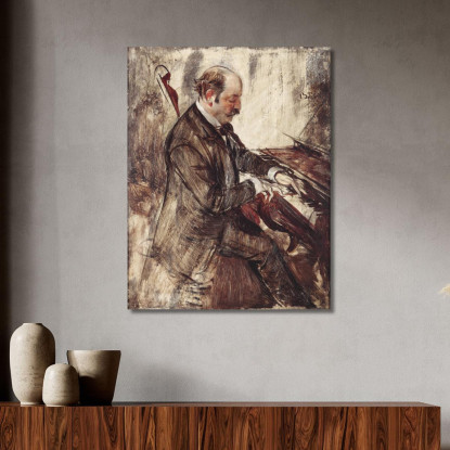 Il Pianista Giovanni Boldini gbd17 quadro stampato su tela