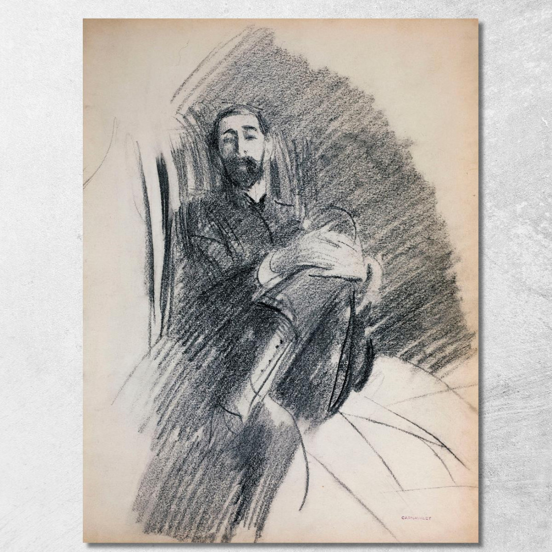 Uomo Seduto Giovanni Boldini gbd25 quadro stampato su tela Uomo Seduto Giovanni Boldini gbd25 quadro stampato su tela
