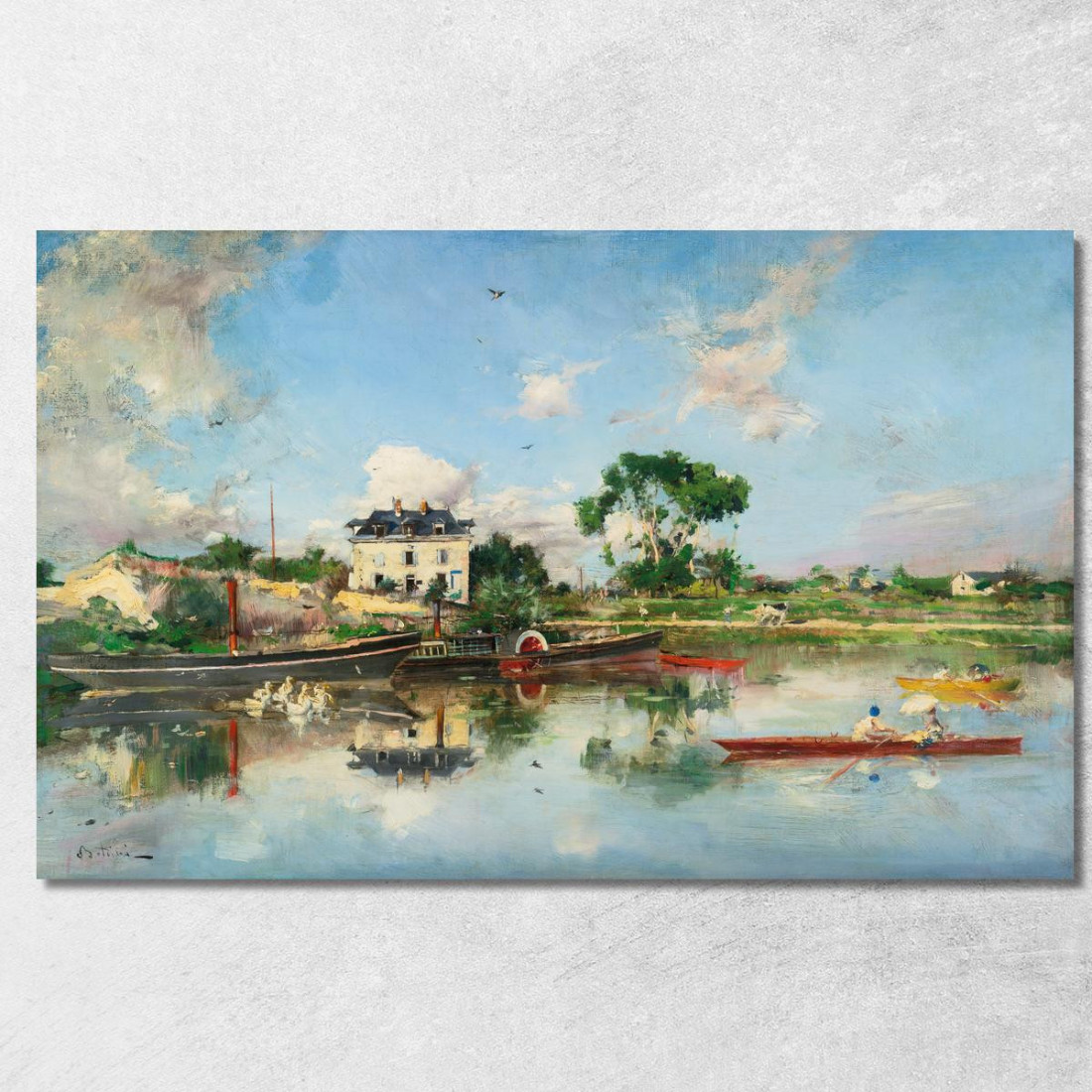 La Senna Sulla Senna Giovanni Boldini gbd32 quadro stampato su tela La Senna Sulla Senna Giovanni Boldini gbd32 quadro stampato su tela